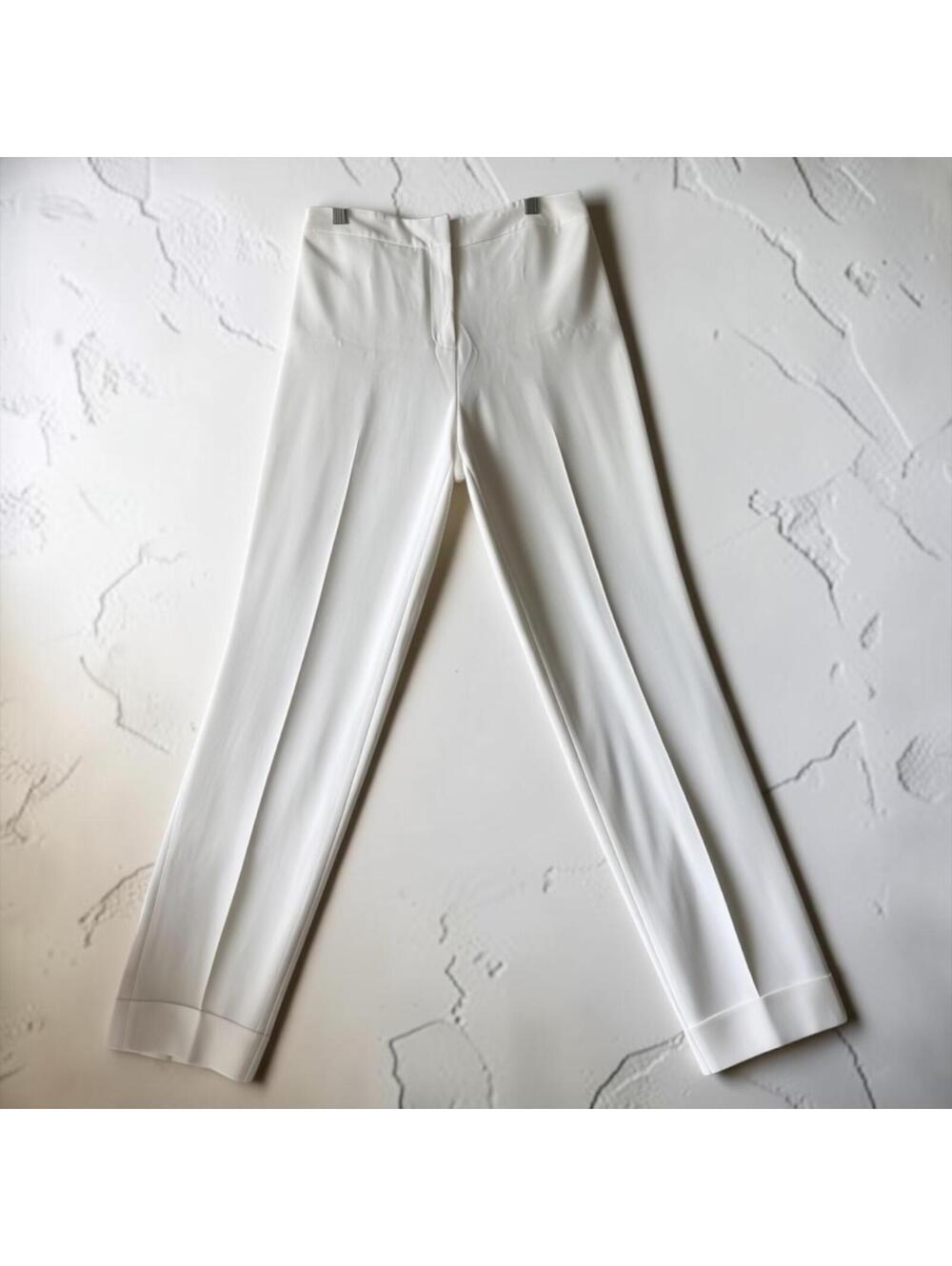 Lafayette 148 New York Cloud White Trousers Size 2